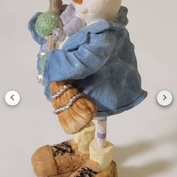 Pair of resin snowpeople figurines. By K Collections - Picture 3 of 9